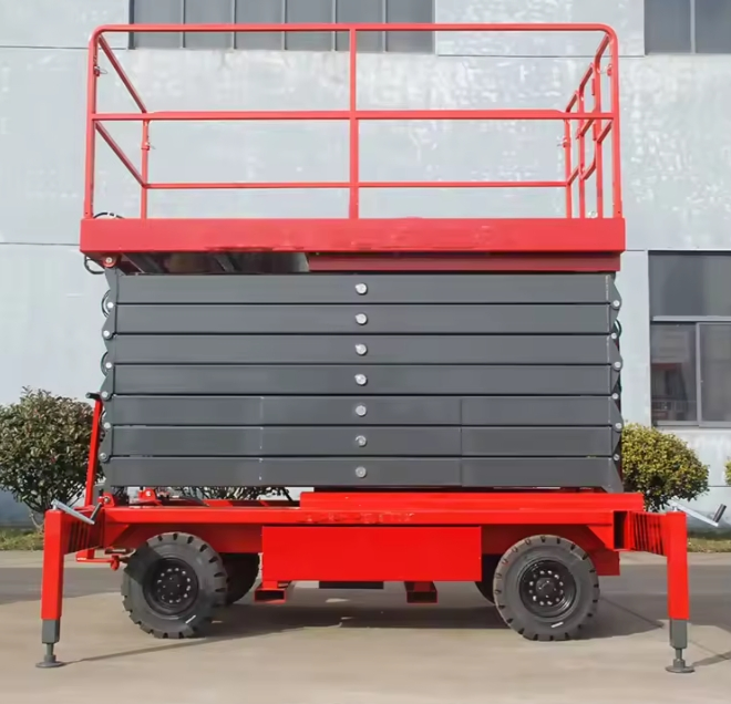 Customized 350kg Self-Propelled Mobile Scissor Lifting Work Platform