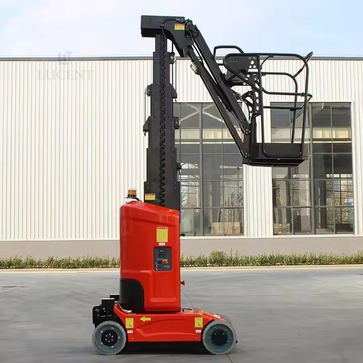New 9m Single Pole Self-Propelled Hydraulic Telescopic Arm Manned Aerial Work Platform Picking Elevator