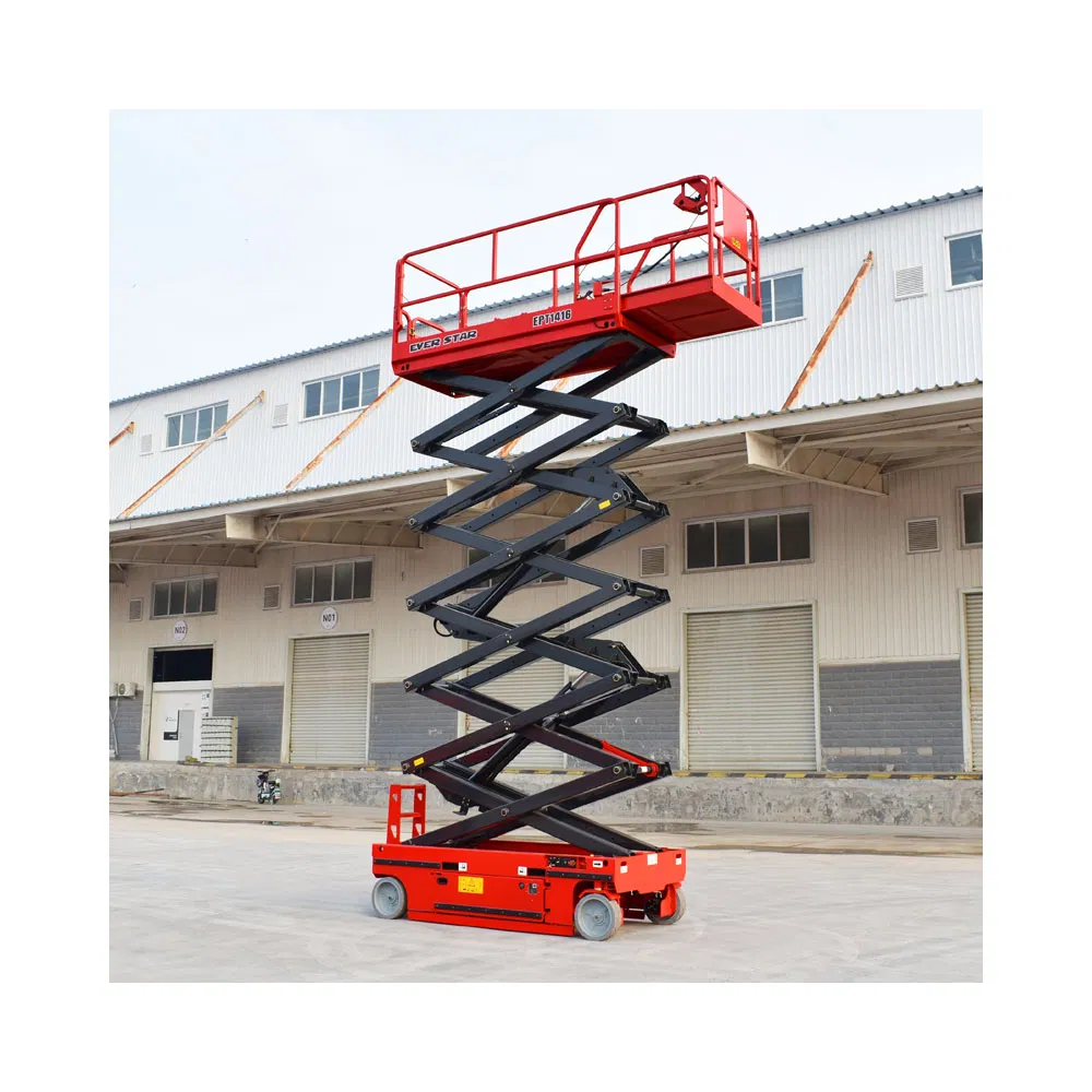 Electric Fruit Picking Vehicle Crawler Scissor Lift Table Platform