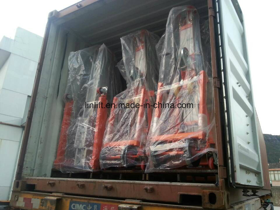 Mobile Aluminium Alloy Man Lift Manual Aerial Work Platform