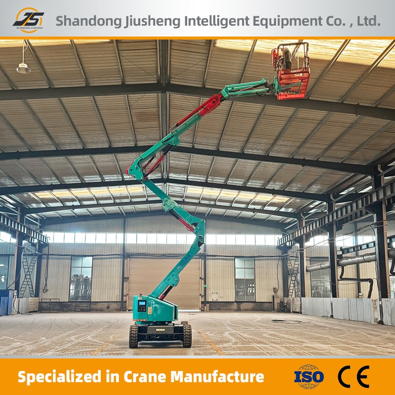 Electric Cherry Picker 16maerial Lift for Indoor Warehouse Maintenance Articulating Boom Lift