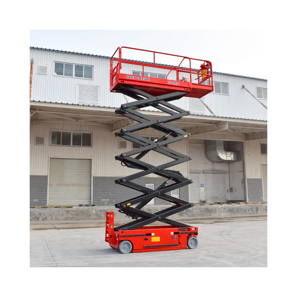 Electric Fruit Picking Vehicle Crawler Scissor Lift Table Platform