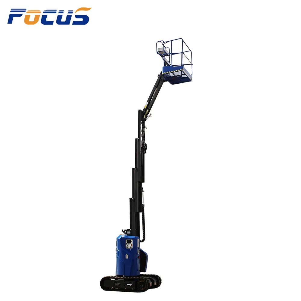 Electric Telescopic Mast Lift Hydraulic Indoor Outdoor Vertical Platform Lift with Charging Protection System