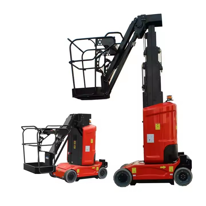 Mini Vertical Mast Electric Man Boom Lift with Compact Dimensions for Indoors Outdoors Tight Spaces