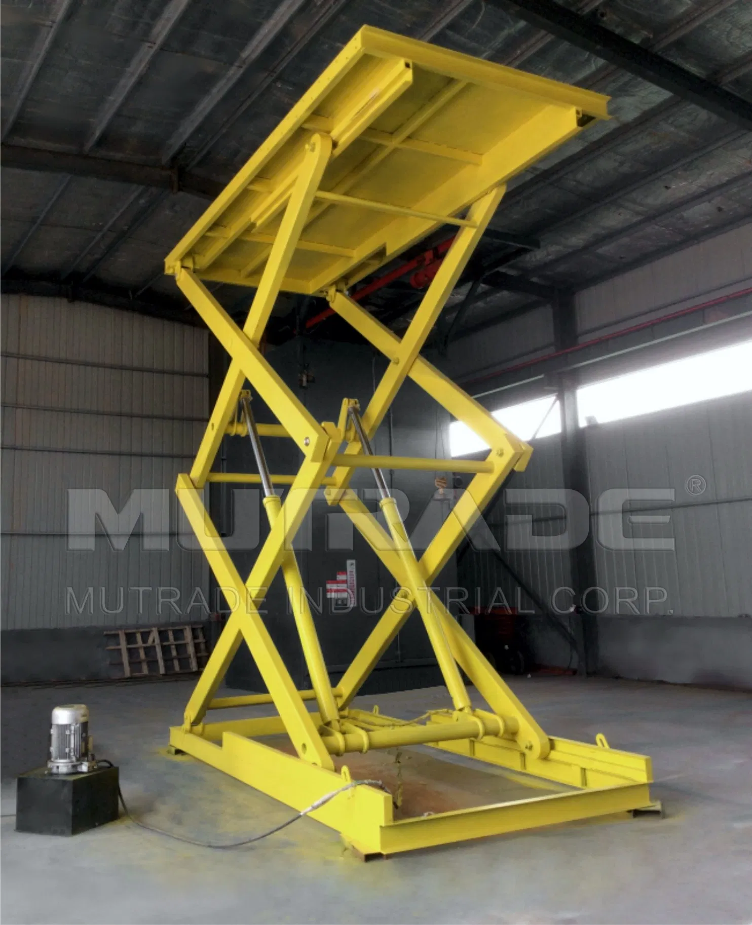 Platform Scissor Type Vehicle Hydraulic Lift System