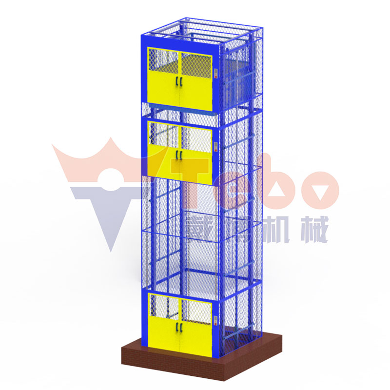 5ton Hydraulic Guide Rail Cargo Lift Industrial Warehouse Vertical Goods Elevator Platform
