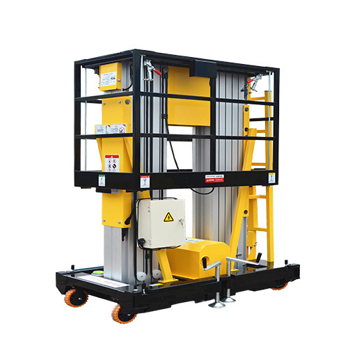 10m Platform Height Triple Masts Mobile Aluminum Aerial Work Platform