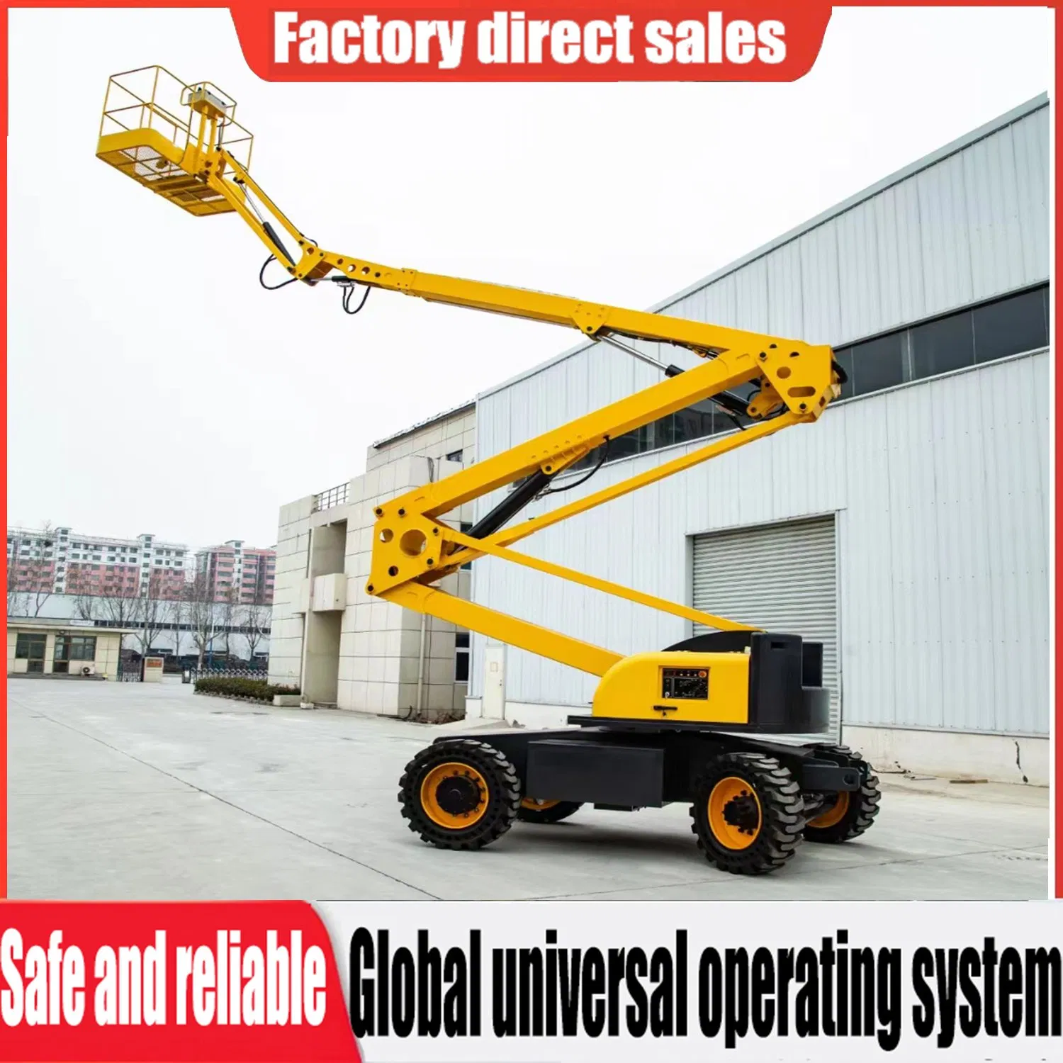 Cherry Picker Warehouse Platform Articulated Electric Boom Lift