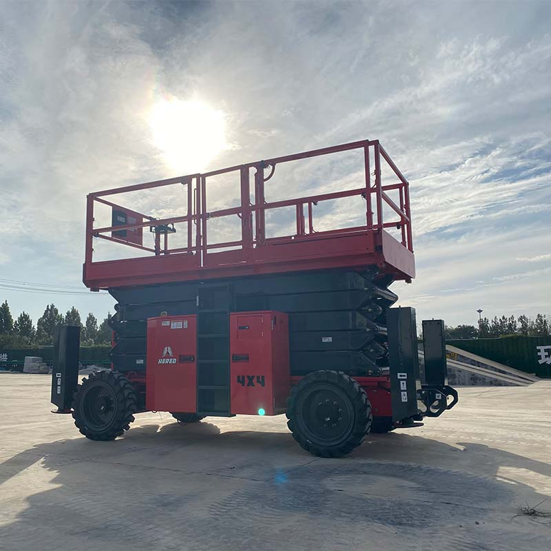 Hered Rough Terrain Scissor Man Lift Aerial Lift Skyjack Scissor Lift