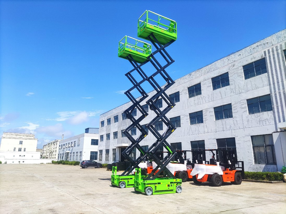 12m Heavy-Duty Electric Scissor Lift Platform 350kg Max Load Non-Marking Tires for Indoor Use CE &amp; ANSI Certified