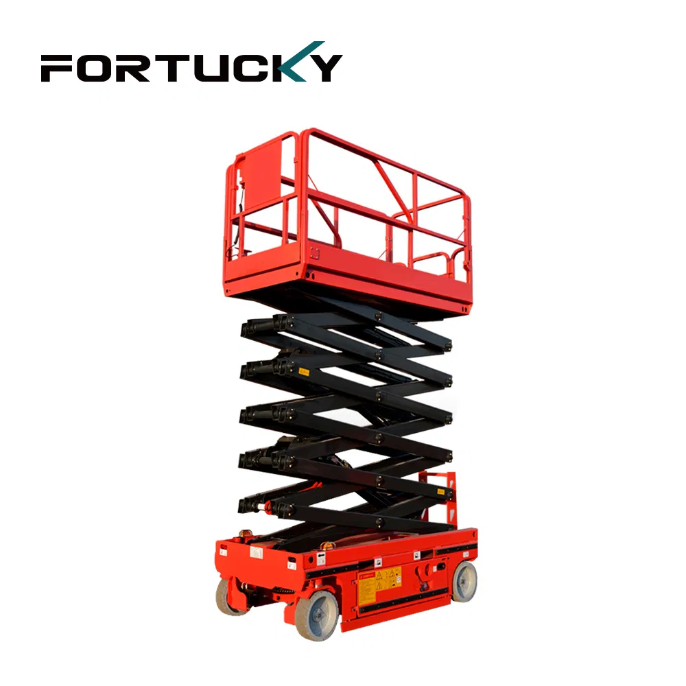 Self-Propelled Scissor Lift /12m Hydraulic Scissor-Type Aerial Work Platform with Telescopic Platform