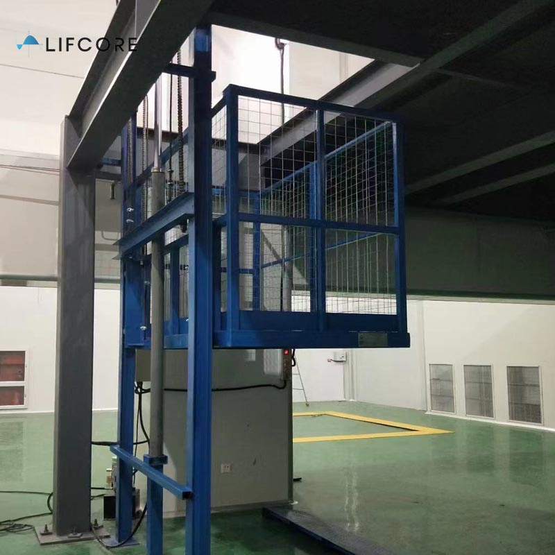 Hydraulic Stationary Cargo Lift Vertical 8 Ton Machine
