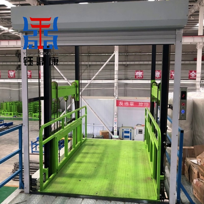 1-10 Ton Guide Rail Cargo Lift Heavy Load Industrial Goods Elevator for Logistics Center