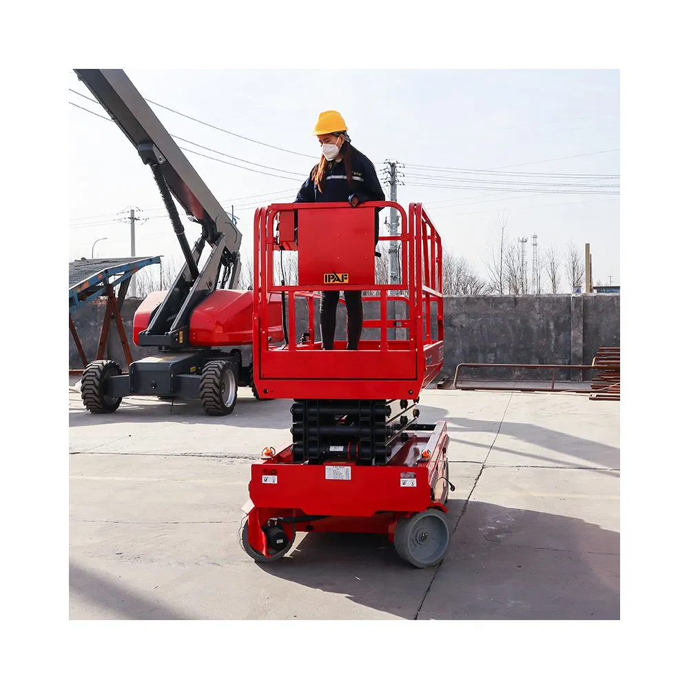 Ept0810 8m Platform Height Wheel Electric Scissor Lift Self-Propelled Scissors Lift Cherry Picking Platform.
