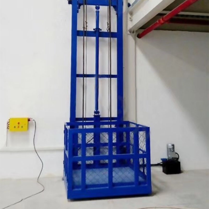 High Quality 500-3000kg 1-8merters Customized Hydraulic Electric Vertical Column Goods Lifter Elevator Platform Guide Rail Freight Cargo Lift for Warehouse