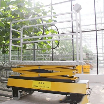High Safety Hydraulic Elevating Work Platform for Greenhouse Fruits Picking