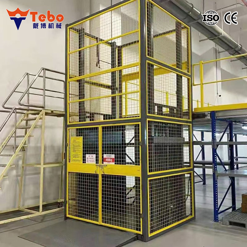 5ton Hydraulic Guide Rail Cargo Lift Industrial Warehouse Vertical Goods Elevator Platform
