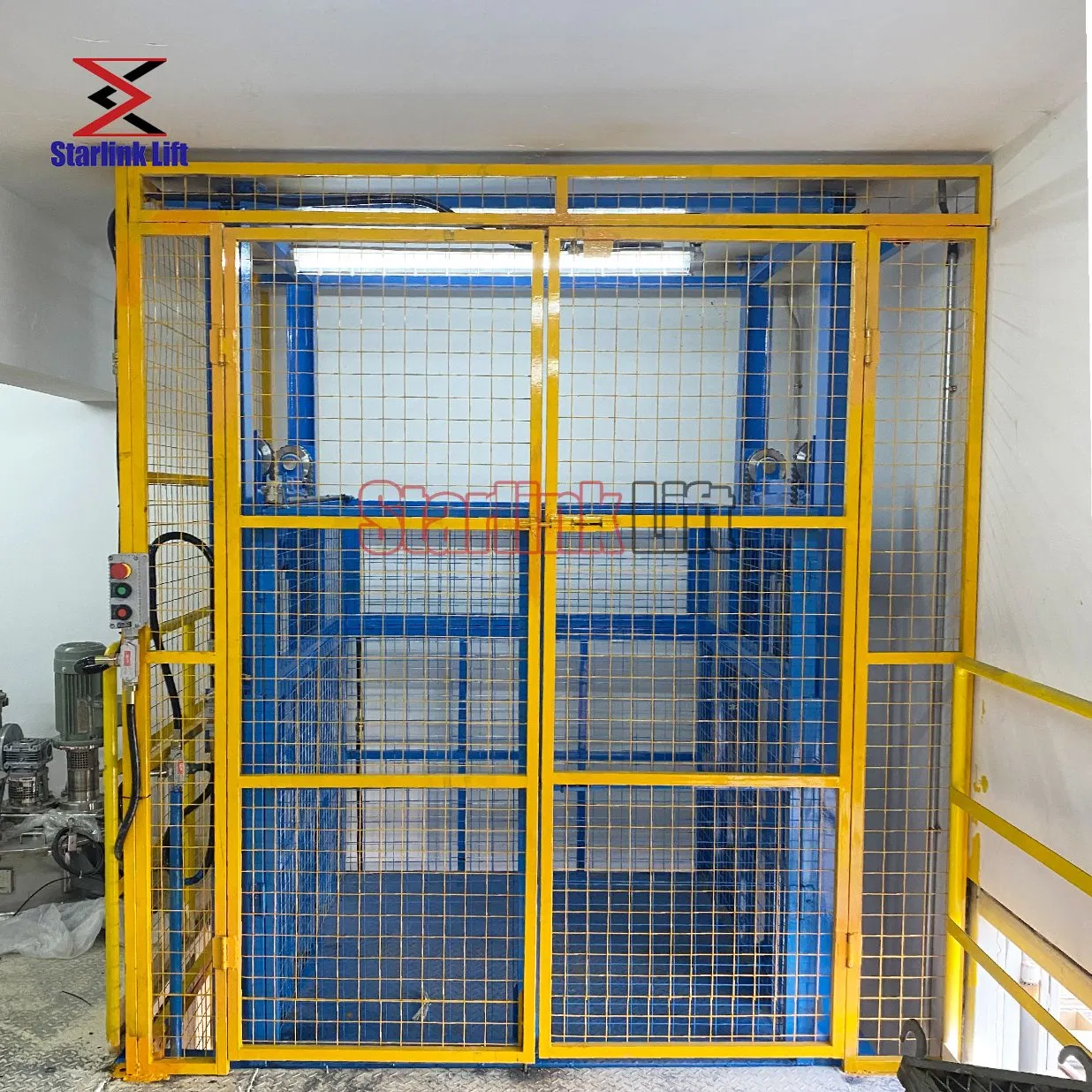 for Workshop Material Handling Vertical Hydraulic Guide Rail Cargo Elevator Electric Lift Platform