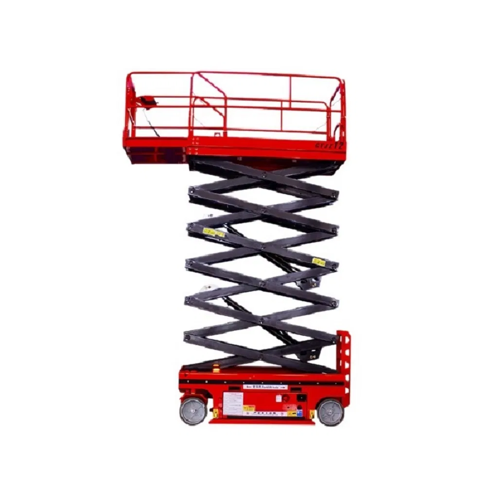 Electric Personnel Lift with Non-Marring Platform for Sensitive Floors