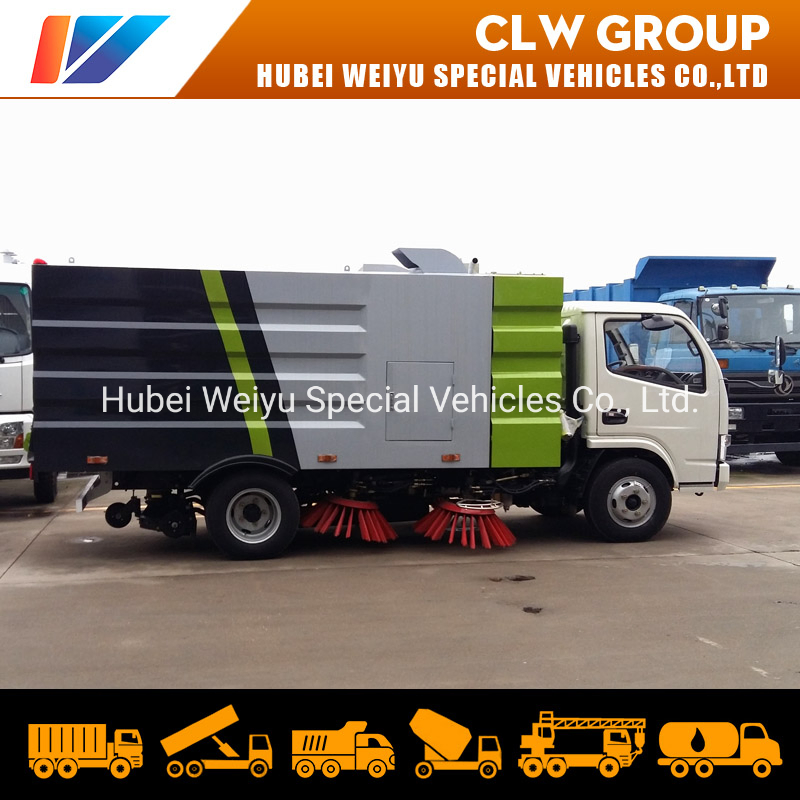Dongfeng Road Sweeper Truck 5.5cbm Road Cleaning Truck 5tons 6tons China Vacuum Sweeping Truck