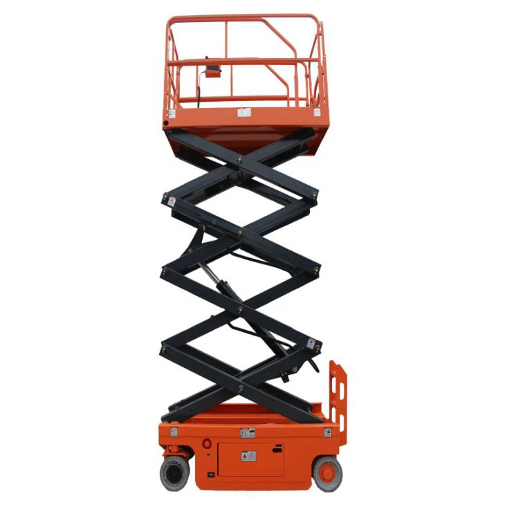 Electric Mobile Hydraulic Material Handling Platform 6m Height Manual Lift