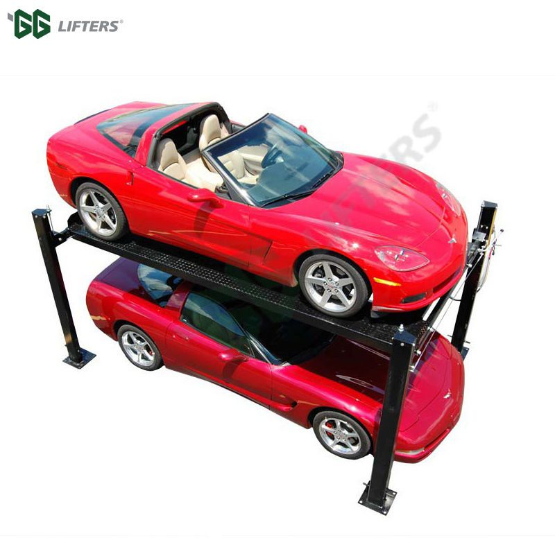 Hydraulic 4 post parking equipment car parking car stacker platform floor lift for car auto home garage parking system
