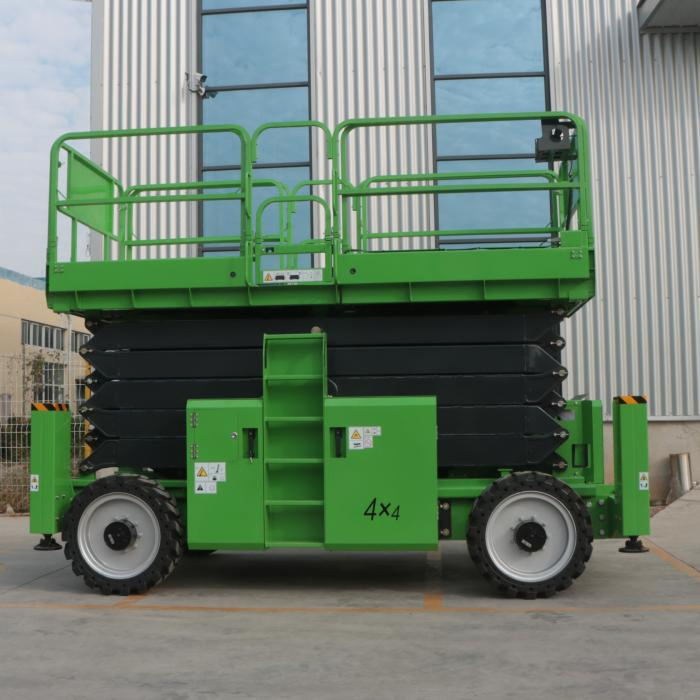 16m Max Height Diesel Scissor Lift - 450kg Capacity &amp; Rough Terrain Option for Outdoor Jobs From Gp