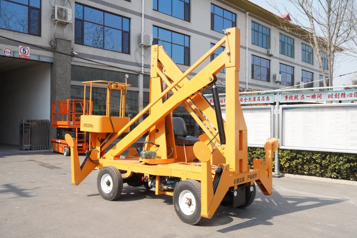 Full Electric Self-Propelled Cherry Picker Lift 8m Lightweight for Warehouse Maintenance