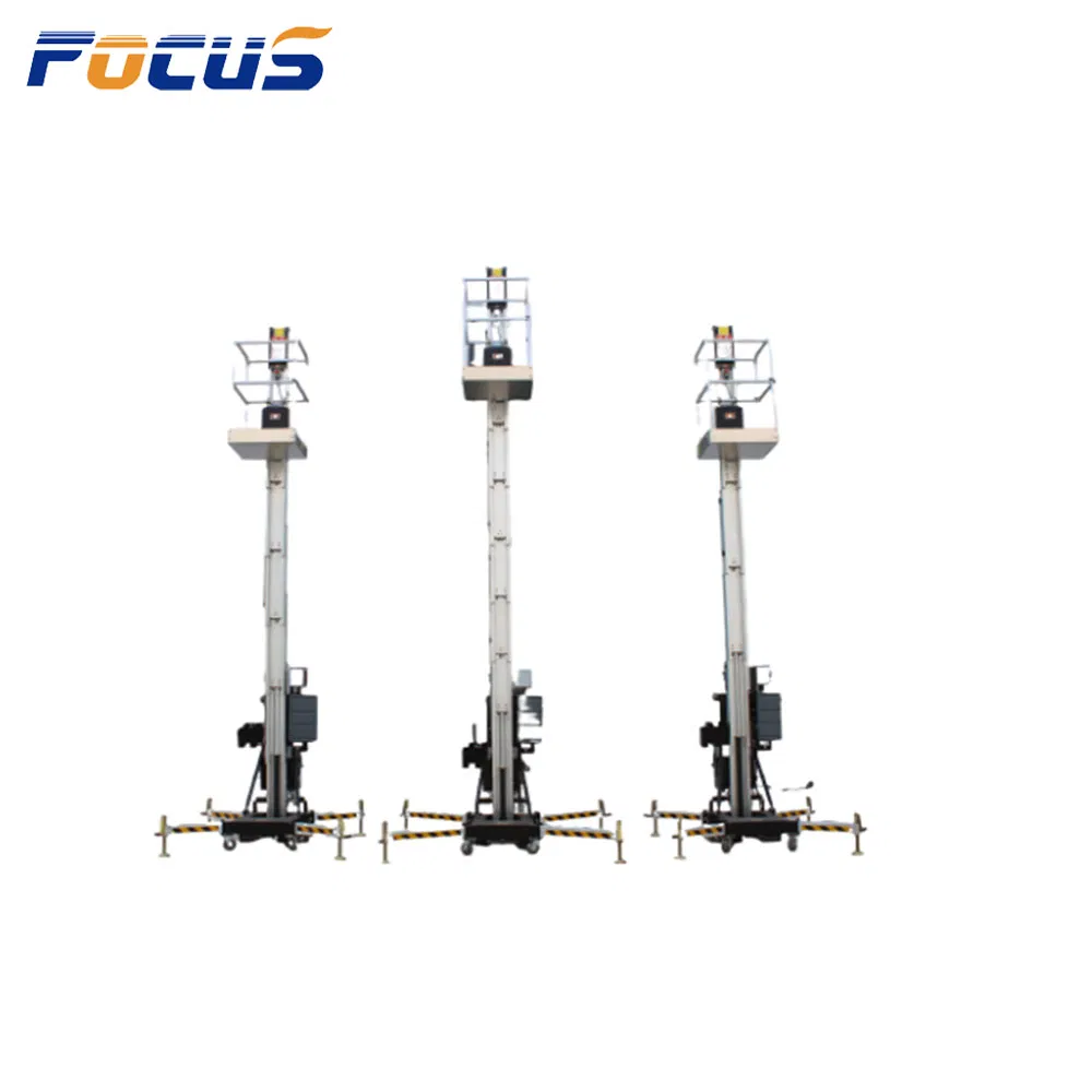 Aluminum Alloy Self-Propelled Vertical Lift Telescopic Mast for Factory Use