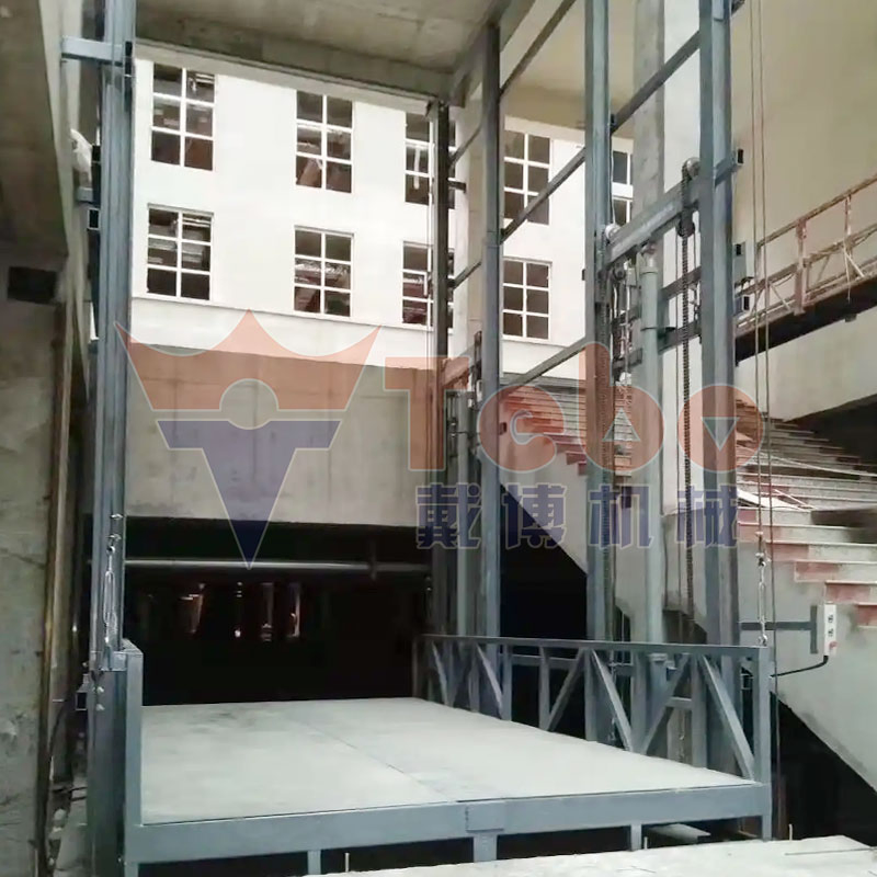 Wall-Mounted Hydraulic Cargo Lift Vvvf Industrial Vertical Freight Goods Elevator for Warehouse