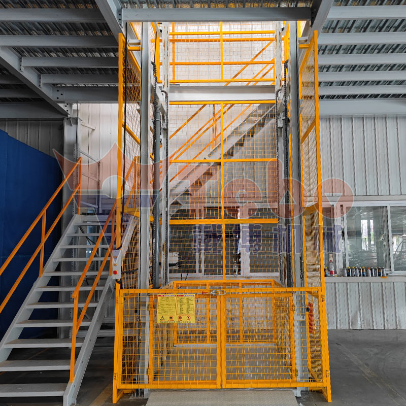 5ton Hydraulic Guide Rail Cargo Lift Industrial Warehouse Vertical Goods Elevator Platform