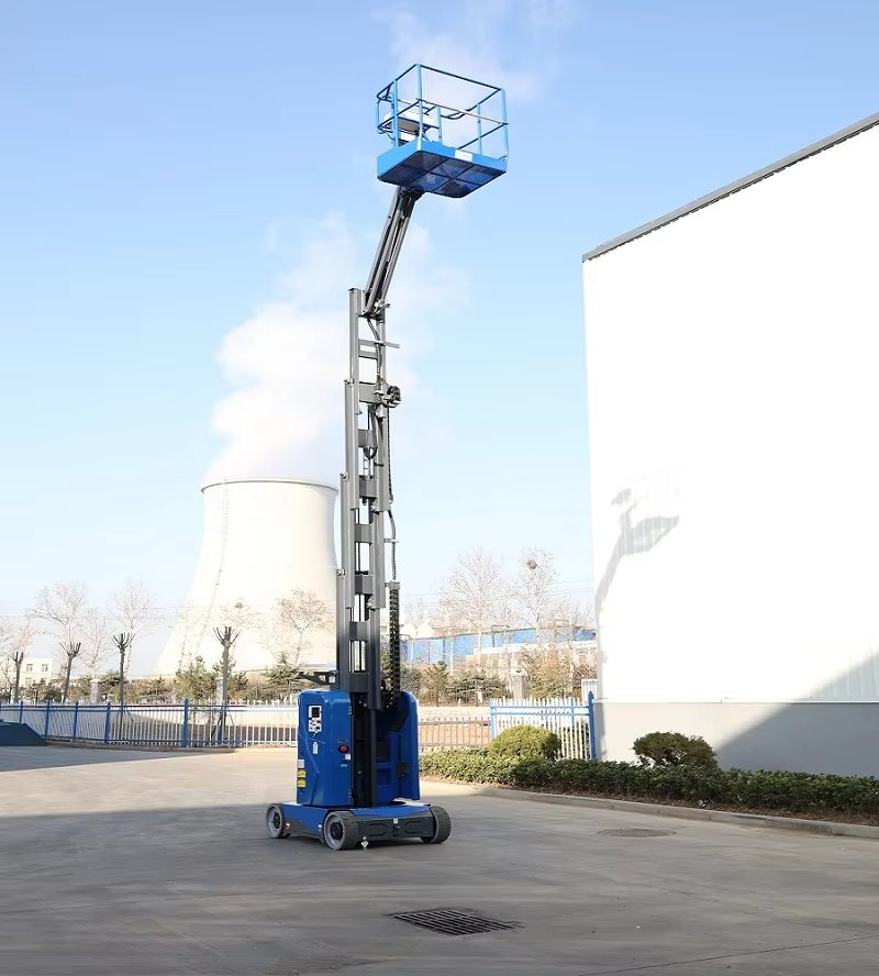 Light Weight Single Mast Aluminum Alloy Aerial Working Platform Vertical Man Lift for Maintenance
