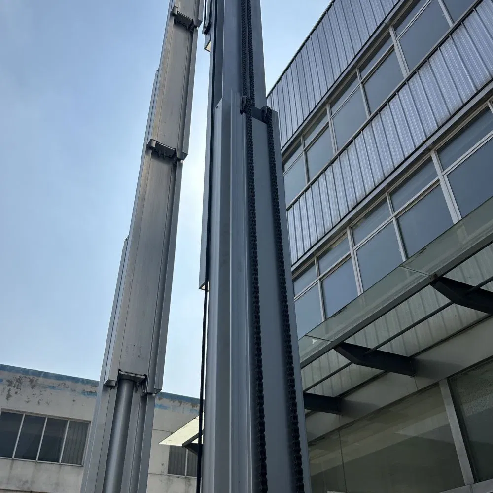 Vertical Platform Lift Factory 6m-12m Double Masts Electric Aerial Platform Man Lift Aluminum Lift Table