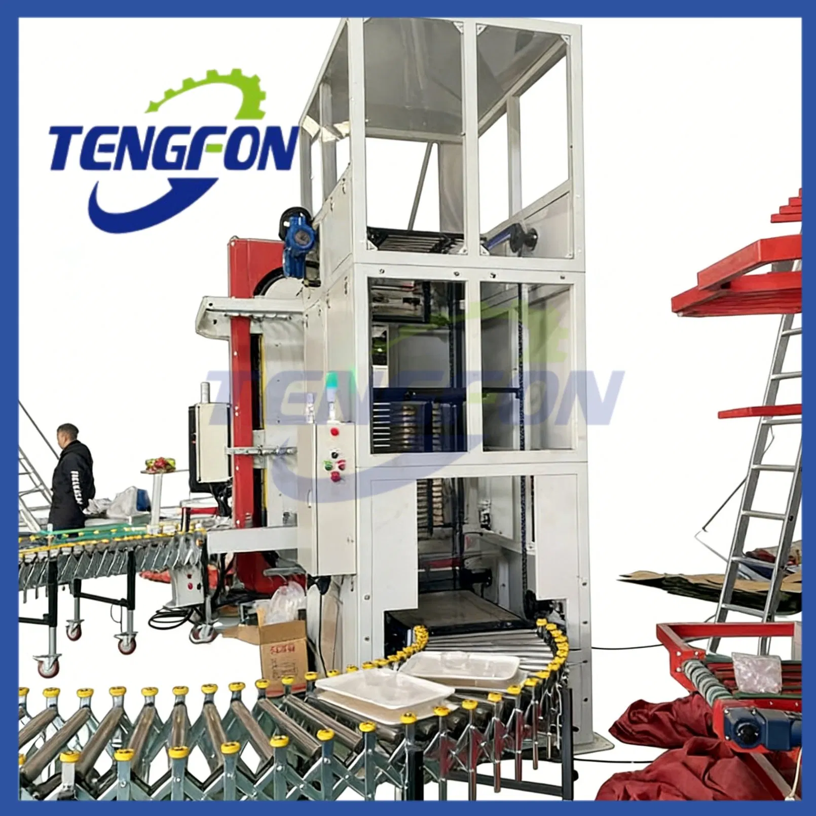 Automated Vertical Lift Elevator Conveyor for Warehouse Material Handling System