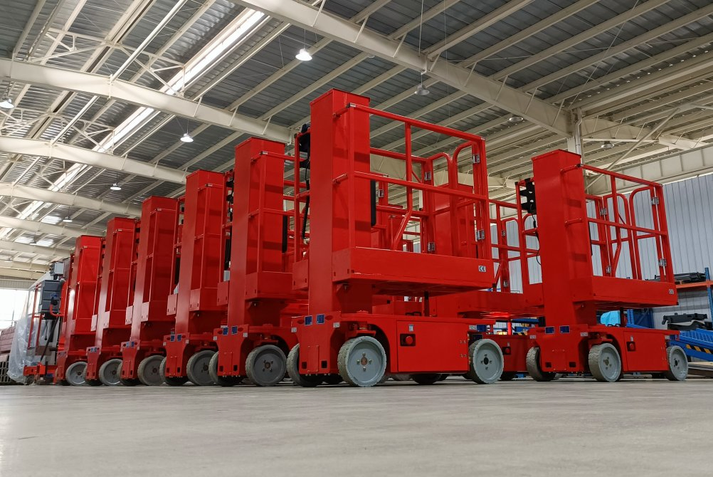 Platform Capacity of 500 Lbs. 227kg Working Height 31 FT. 6 in. 9.8m Vertical Mast Boom Lift Man Lift Cherry Picker Vertical Mast Lift