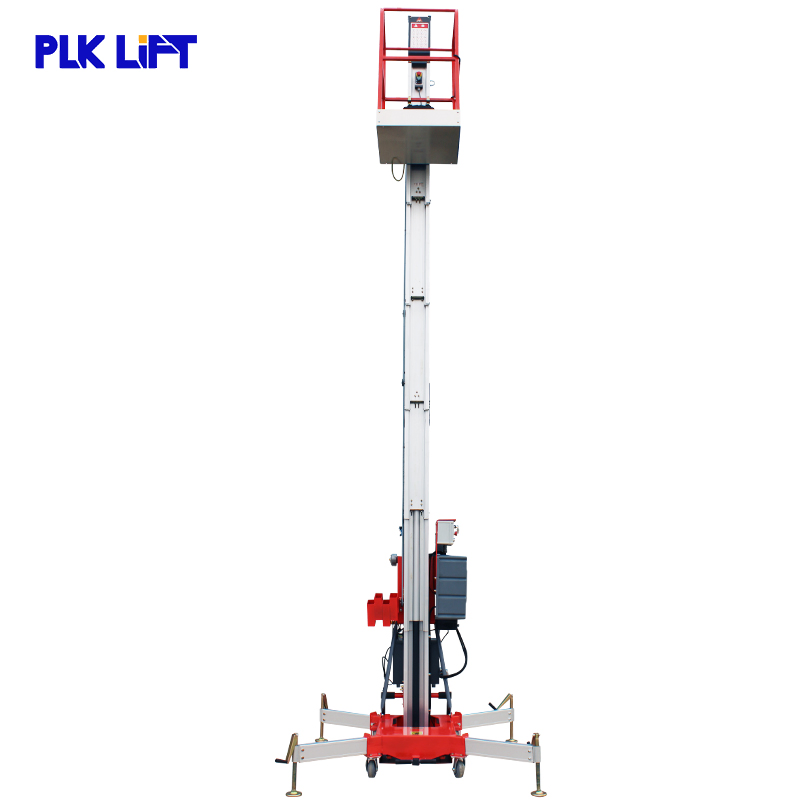 10m 12m Aluminum Vertical Mast Lift High End One Man Aerial Building Repair Lift
