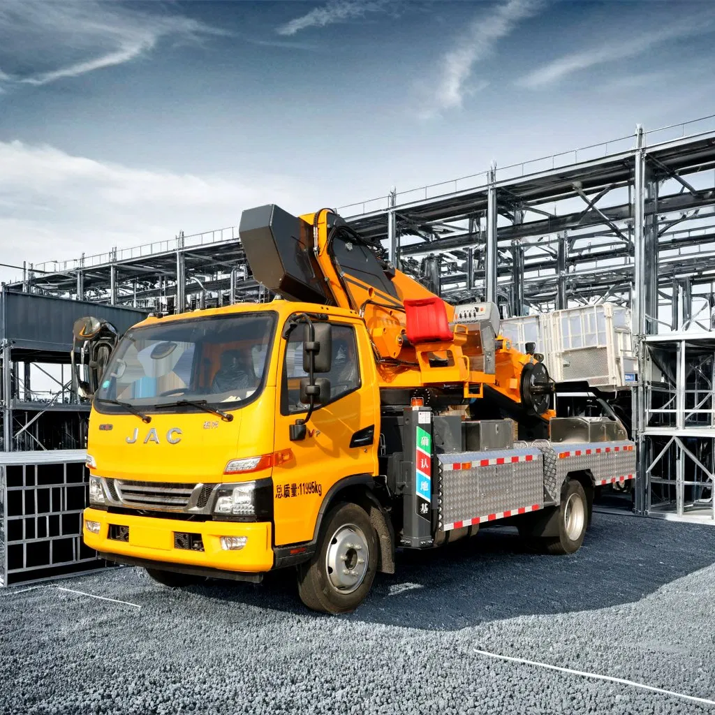 30m Hydraulic Truck Mounted Aerial Telescopic Access Ladders Bucket Truck Boom Lift Aerial Work Vehicle Platform Vehicle Truck Automatic