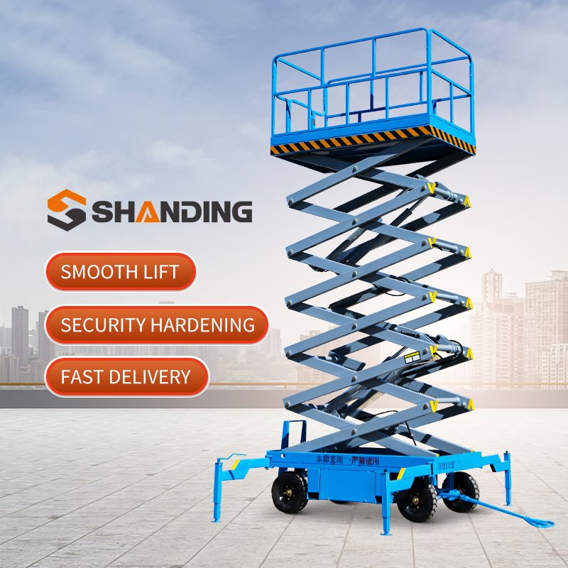 1100 Series Portable 6m 7.5m Electric Self-Propelled Mobile Aerial Working Platform Single Mast Vertical Lift Table