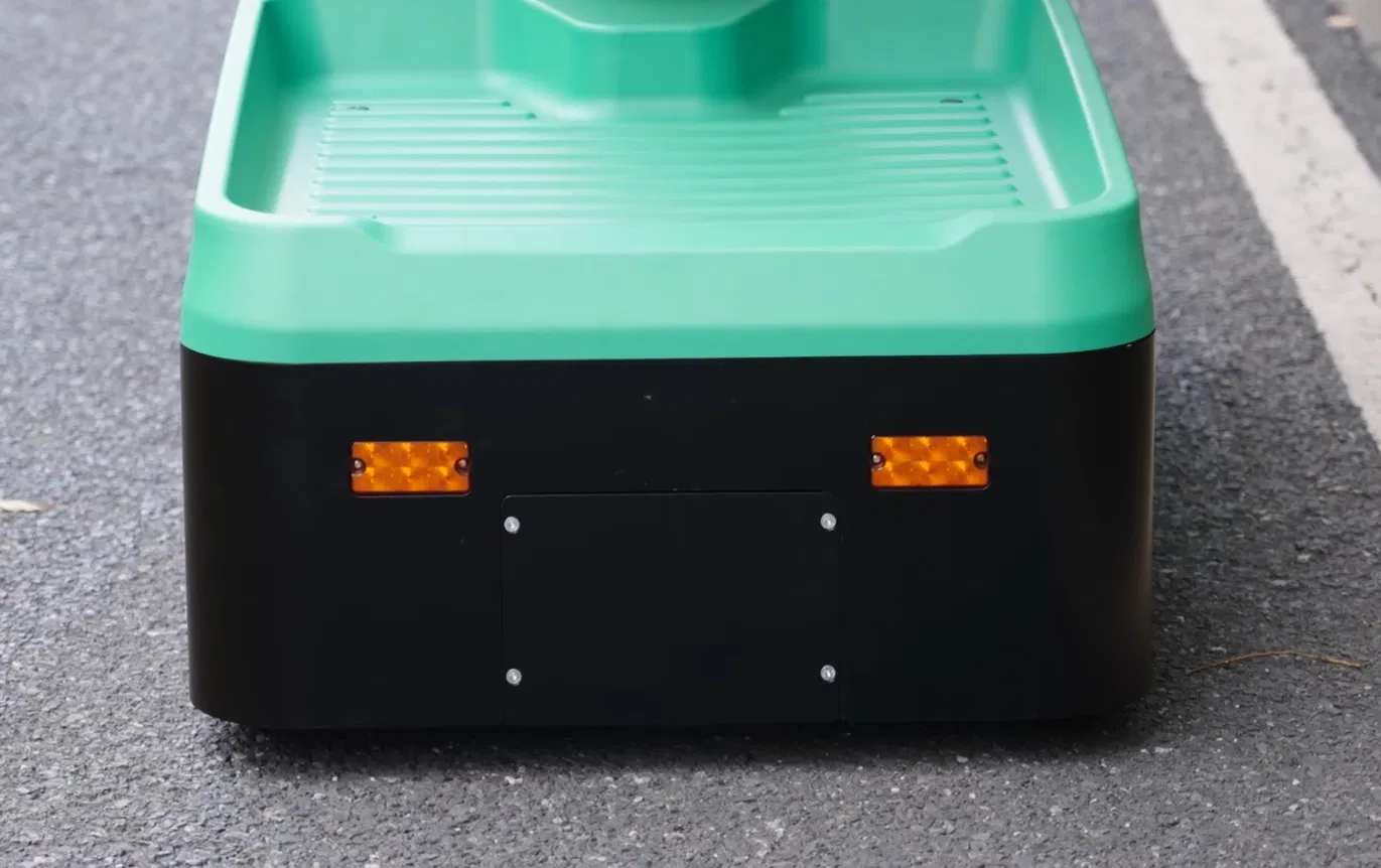 China Factory 0.2t Low Level Standing Type Electric Forklift Order Picker with 125ah Lithium Li-on Battery