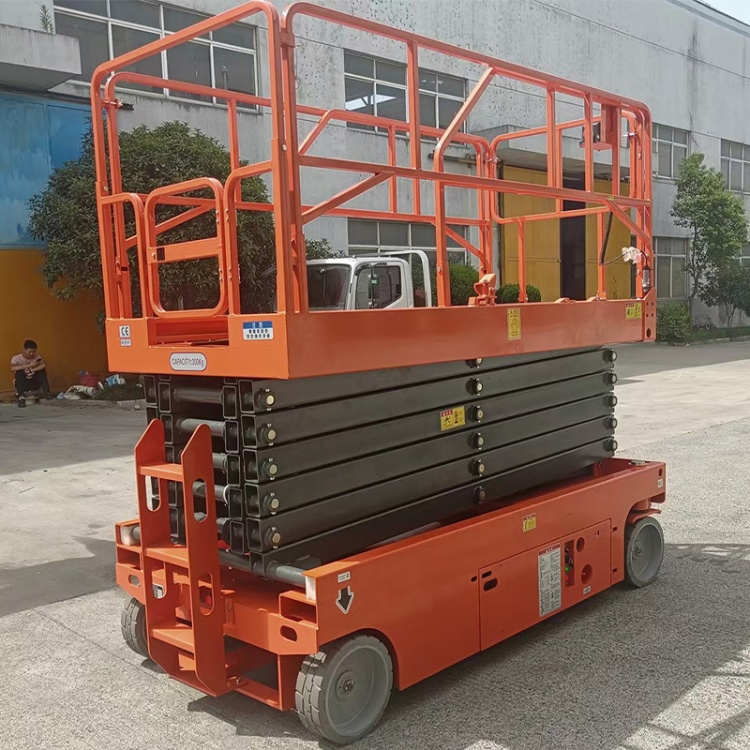 Compact Electric Hydraulic Scissor Lift for Rough Terrain