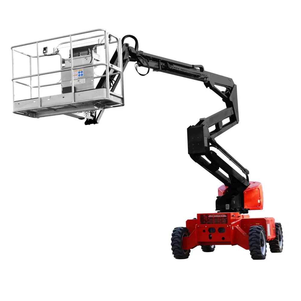 Durable Steel Frame Customizable Cherry Picker Warehouse Platform Articulated Electric Boom Lift