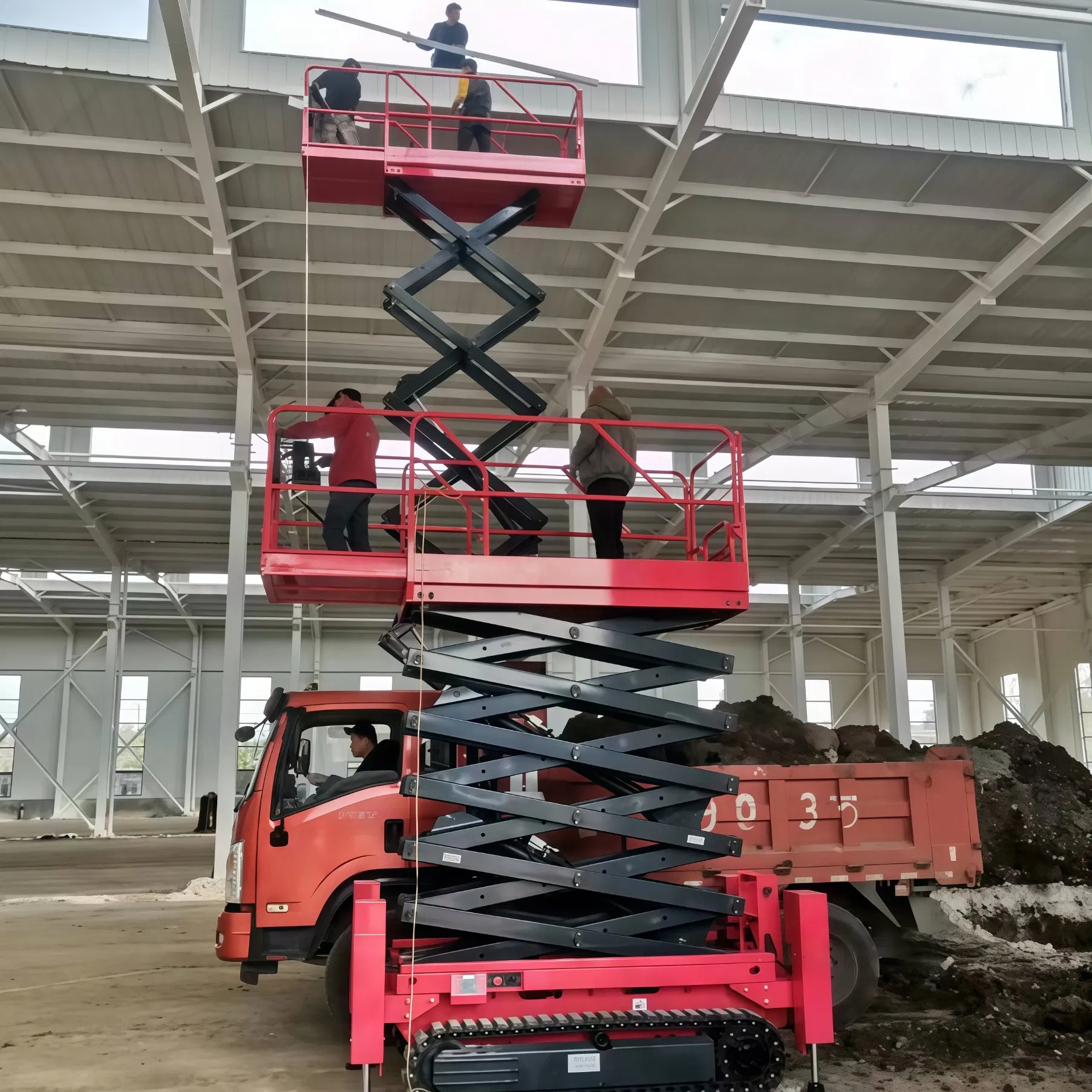 4m to 16m Electric Scissor Lift Platform for Warehouse Person Freight Cargo