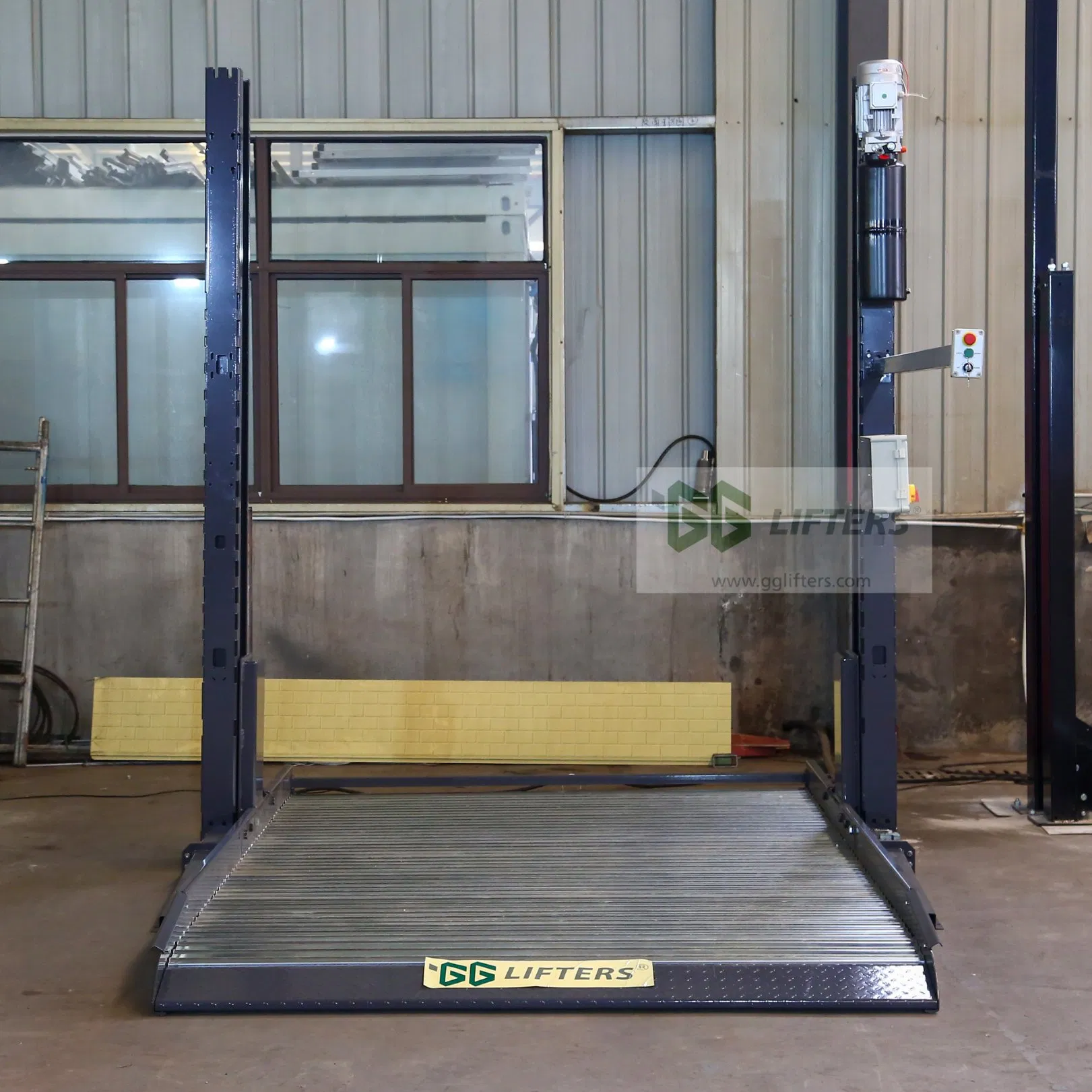 2 post auto parking car lift parking double deck platform auto car equipment garage auto lift hydraulic parking system
