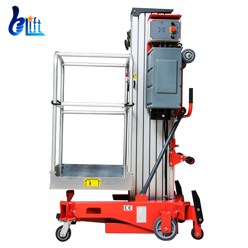 Man Lift Aerial Work Platform Hydraulic Single Person Mobile Electric Lift Platform