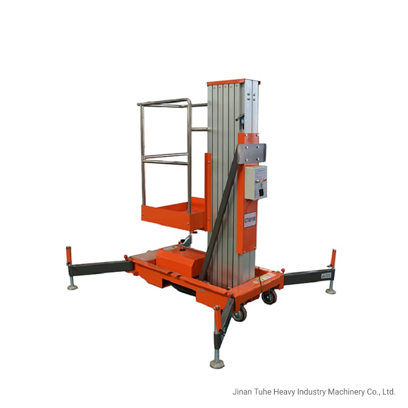 4m 6m 8m 10m One Mast Man Lift Price Single Mast Personnel Platform Lift