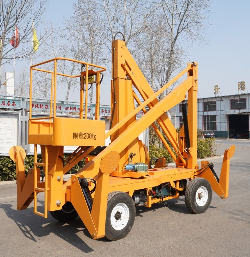 Full Electric Self-Propelled Cherry Picker Lift 8m Lightweight for Warehouse Maintenance