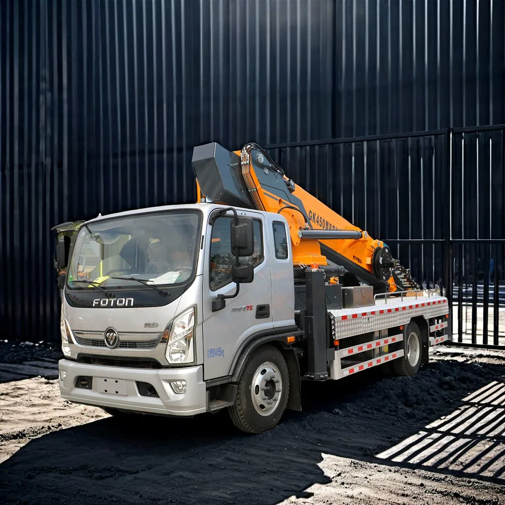 30m Hydraulic Truck Mounted Aerial Telescopic Access Ladders Bucket Truck Boom Lift Aerial Work Vehicle Platform Vehicle Truck Automatic