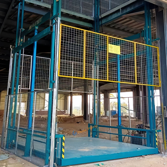 Find Similar Icon500kg Vertical Rail Lift Platform Fixed Hydraulic Cargo Freight Lift for Multi-Storey Warehouses