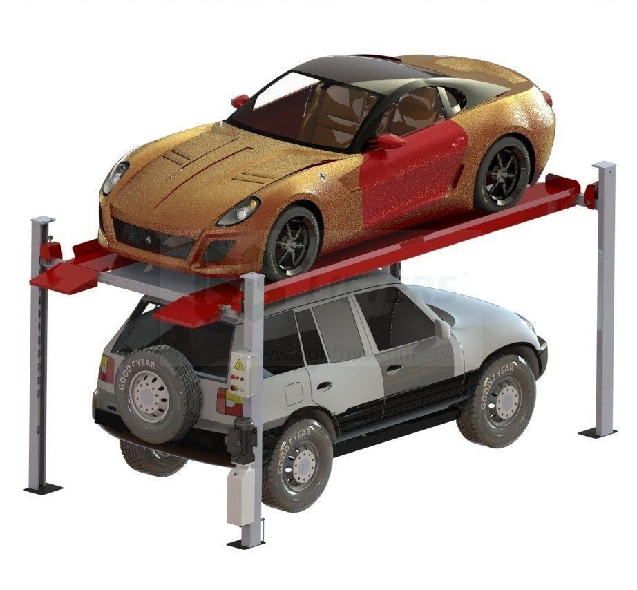 Hydraulic 4 post parking equipment car parking car stacker platform floor lift for car auto home garage parking system