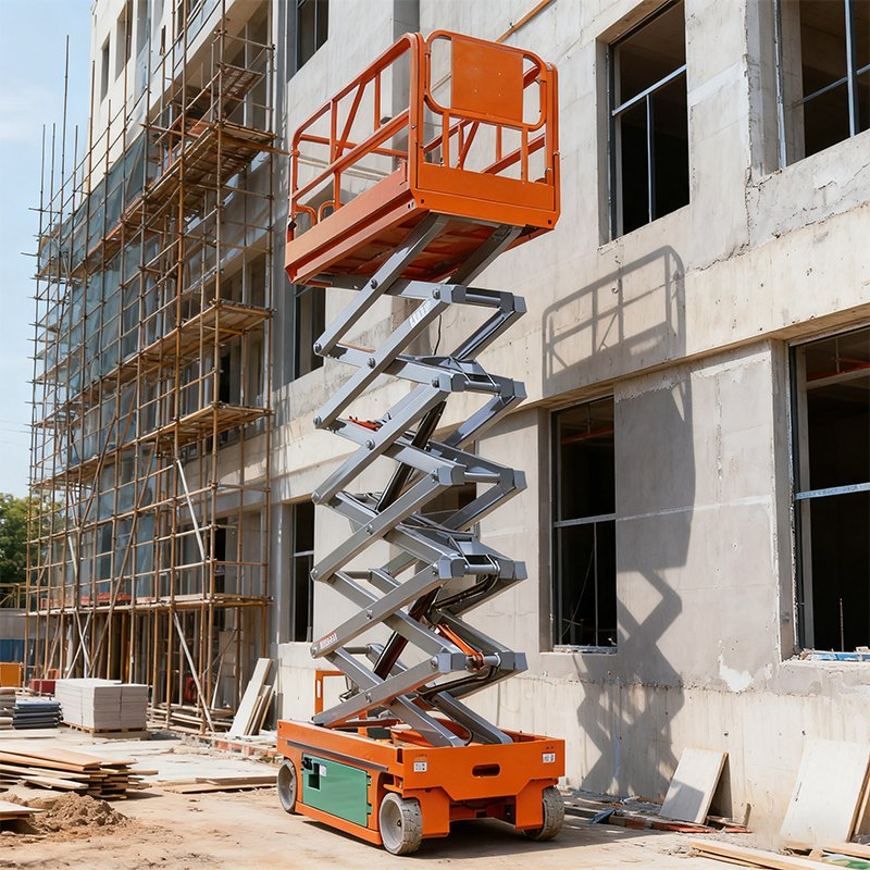 4m 6m 8m 10m 12m Small Compact Mobile Hydraulic Rough Terrain Genie Aerial Elevating Work Platform Self-Propelled off-Road Electric Wheeled Man Scissor Lift